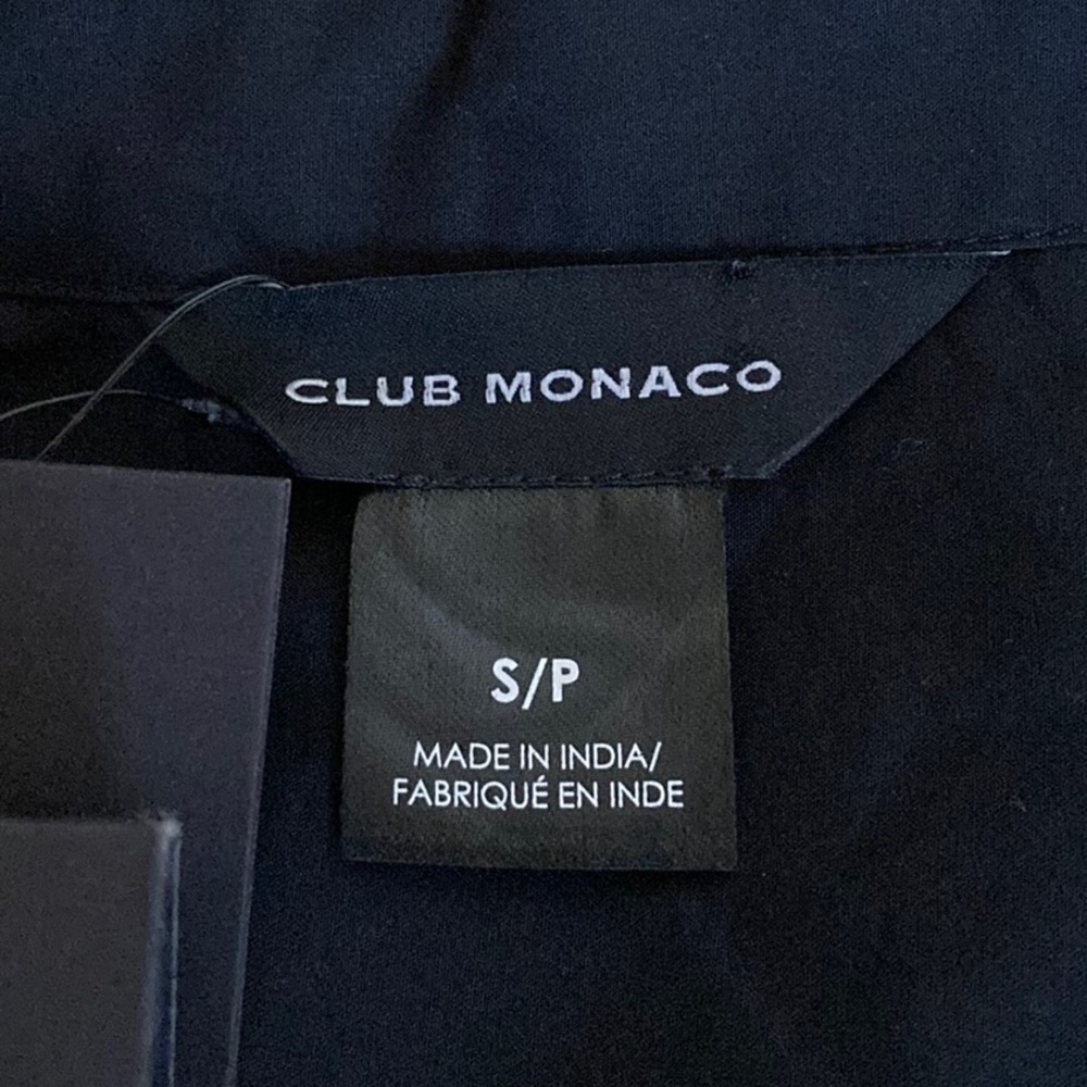 NWT Club Monaco Black Relaxed Shirt Dress Size S - Picture 8 of 14